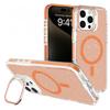 For iPhone 16 Pro Case Compatible with MagSafe Lens Kicktand Glitter PC Phone Cover