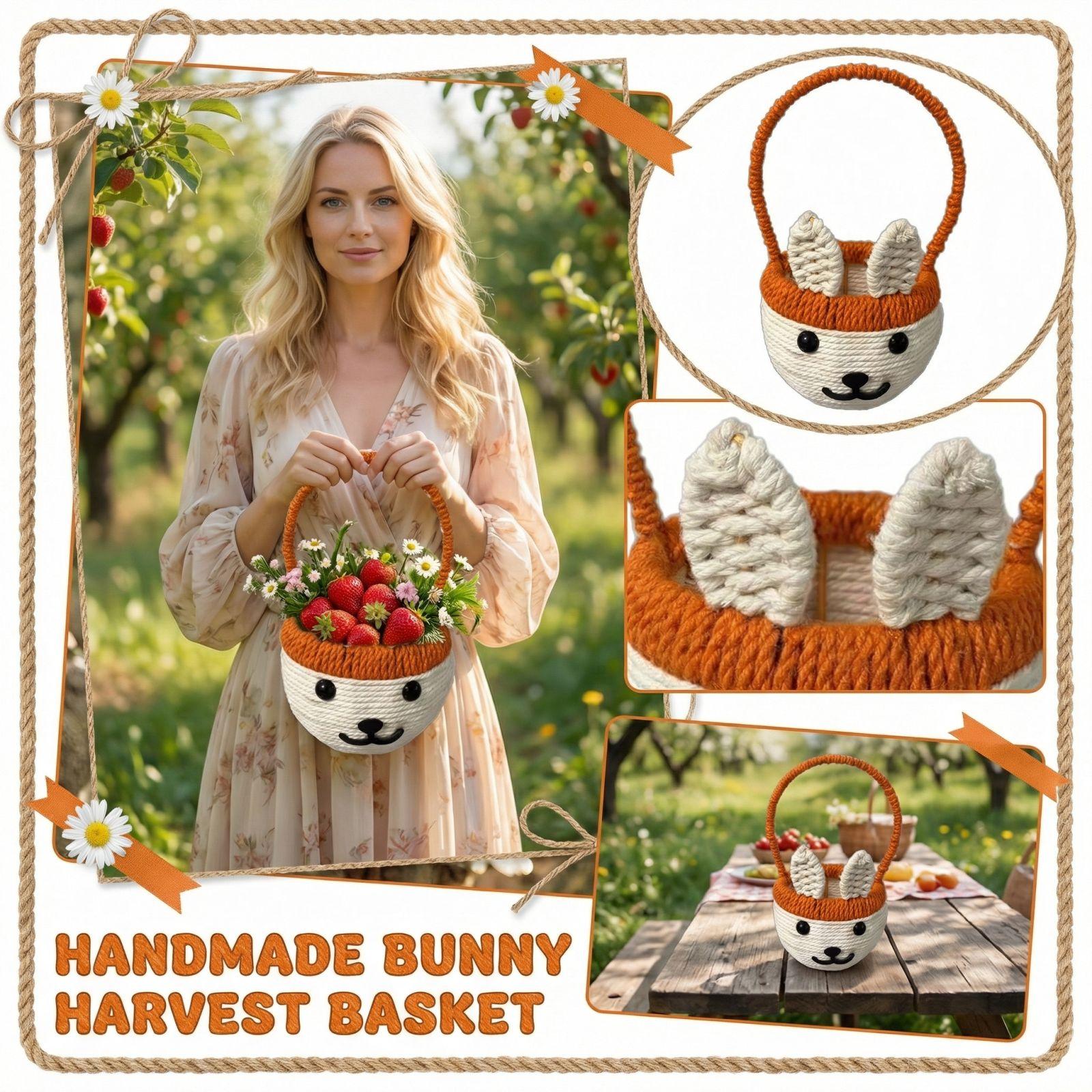 Hand Woven Iron Frame Small Flower Basket Fruit Picking Basket Egg Basket Strawberry Basket Souvenir Tote Basket One Size 1090₽