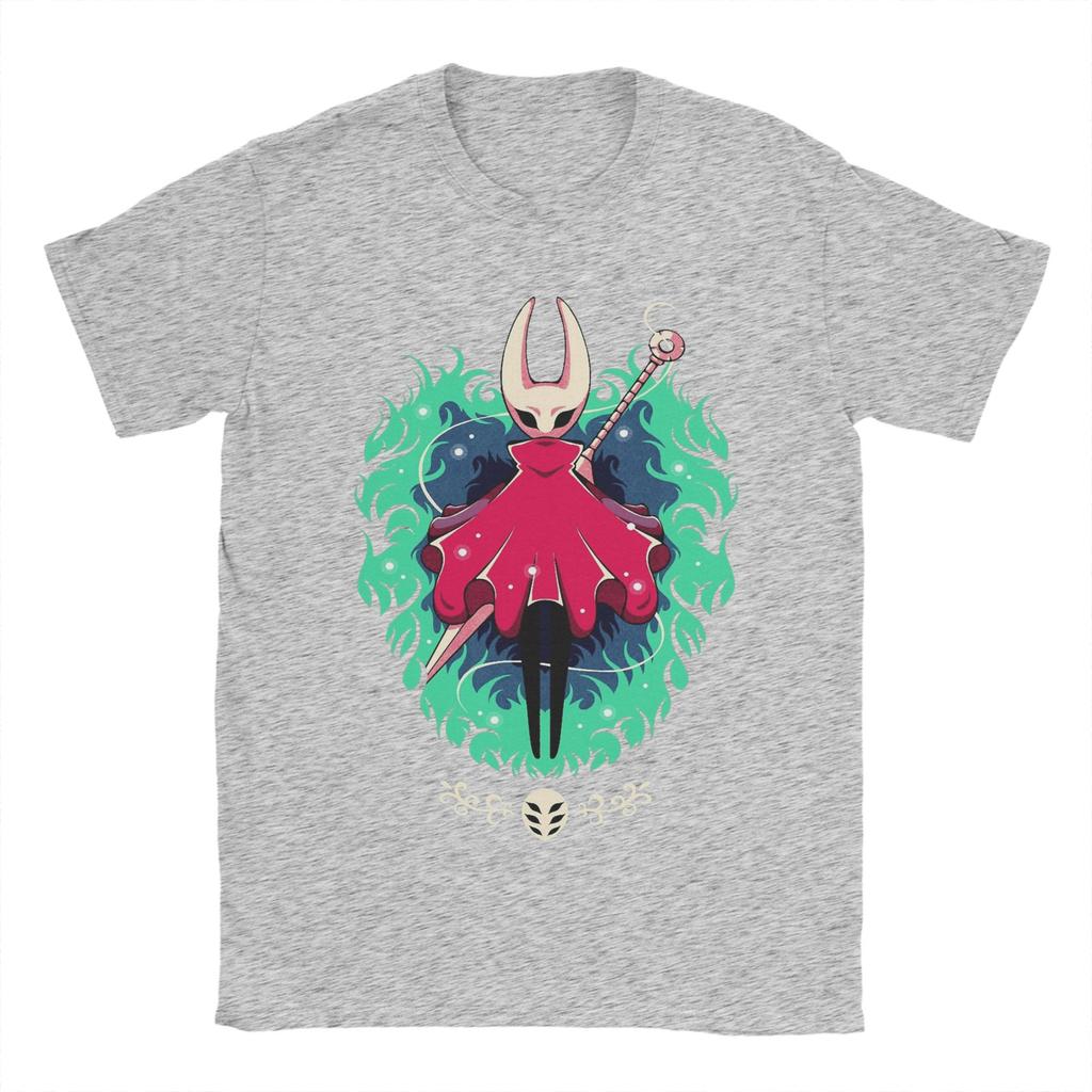 Hollow Knight Silksong Hornet Herren T-Shirts Neuheit T-Shirt Kurzarm Rundhals T-Shirt 100% Baumwolle Geschenkidee Tops