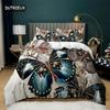 Butterfly Duvet Cover Europe Geometric Moth Bedding Set Queen Size For Kids Boys Girls Teens Mystic Fantasy Room Dorm Decorative