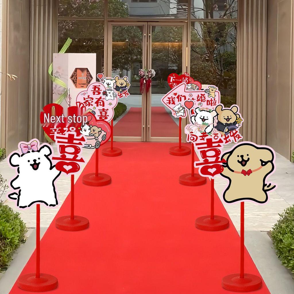 Komplettes Hochzeitsschilder-Set für ländlichen Innenhof und Gemeinschaftsdekoration