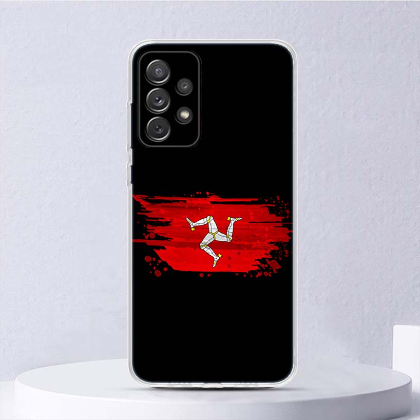 Isle of Man Coat of Arms Soft Case For Samsung Galaxy A17 A16 A26 A36 A56 A15 A14 A13 A55 A54 A53 Phone Cover A25 A35 A24 A34 A2