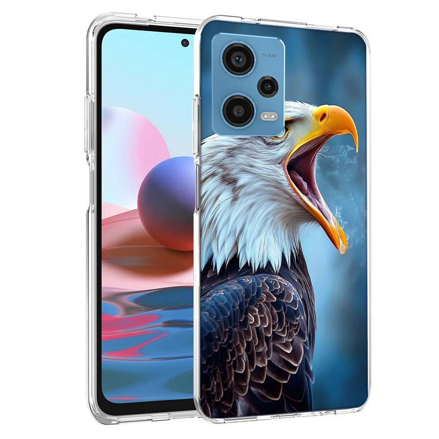 Majestic Eagle Gaze Phone Case For Redmi Note 13 12 14 15 Pro Plus 13R 11 11T 11E 11S 10 Pro 10S 9 9S Cover Cell Clear TPU Capa
