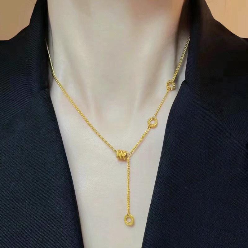 Roman Numerals Gold Clavicle Necklace - Classic, High-End, Small Waist Design for Women