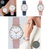 Montre à Quartz Minimaliste Unisexe Élégante Veilleuse Montre-bracelet Décontractée en Cuir Mat Montre à Quartz pour Dames