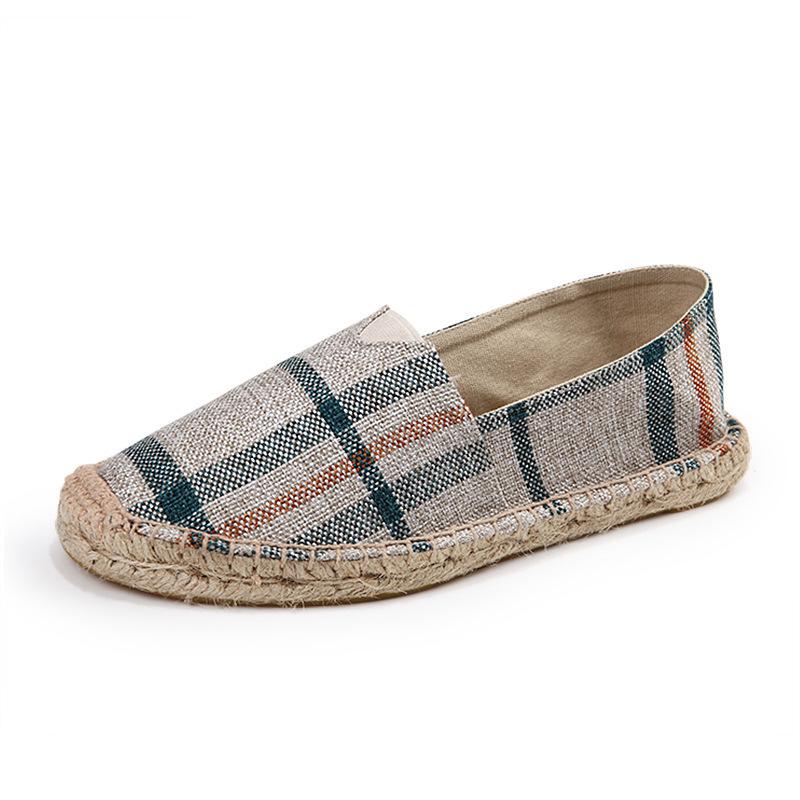 Scarpe da Uomo e da Donna in Tela e Lino Resistenti all'Usura: Scarpe da passeggio slip-on traspiranti, fatte a mano, casual