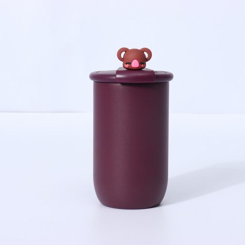 304 Stainless Steel Vacuum Insulated Kids Cartoon Water Bottle 460ml Portable Leakproof Travel Cup Children Students