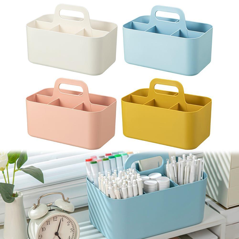 Portable Plastic Storage Box with Removable Divider for Home Organization