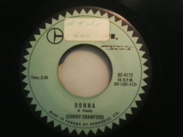 

7inch Record JOHNNY CRAWFORD - Patti Ann DF4172 Del-Fi Records 1962 Canada Rock Used