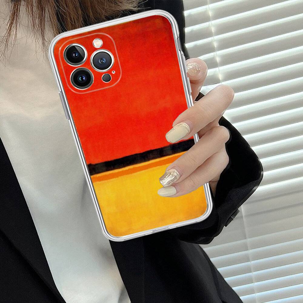 Abstrakte Kunst M-Mark R-Rothko Transparente Handyhülle Für IPhone 16 15 14 13 12 11 Pro Max Plus Weiche Hülle