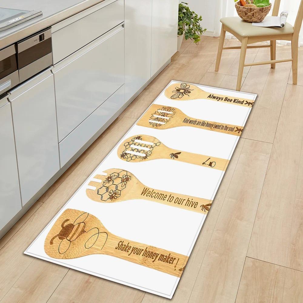 Tableware Pattern Home Kitchen Floor Mat Door Decoration Floor Mat