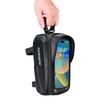 Bike Top Tube Bag with EVA Hard Shell Waterproof Front Frame Mount with Clear Window for Phone Storage Compatible with Most Bicycle Models