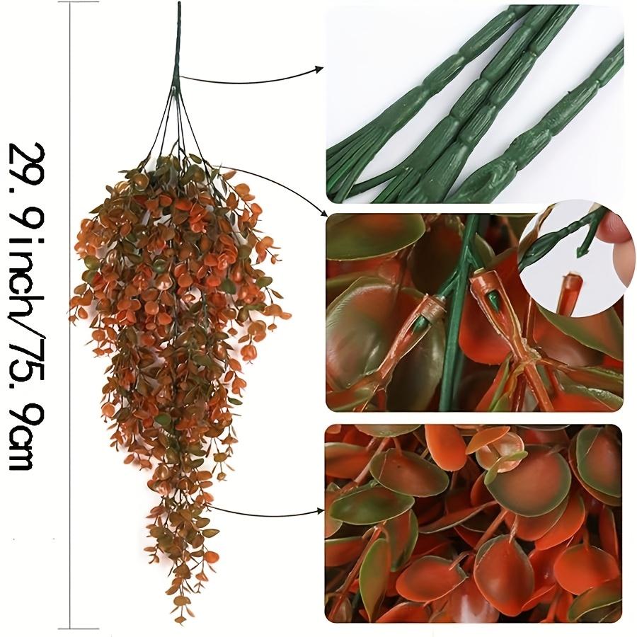 

artificial hanging outdoor autumn plants, potted eucalyptus vines suitable for autumn decoration, Thanksgiving, Halloween