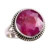 Red Ruby(Simulated) Gemstone Handmade 925 Sterling Silver Gift Ring S.7.5 w2S57