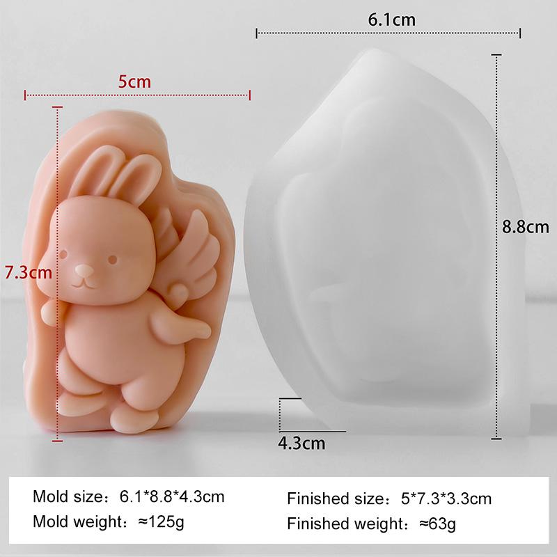 

Сделай сам Форма зайчика Формы для выпечки шоколадного печенья Мультяшный кролик Силиконовая форма Ручная работа Ароматическая свеча Гипсовая форма из смолы