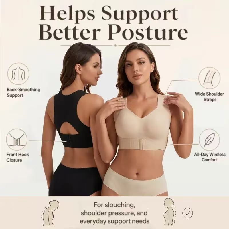Jelly large size bra breathable gathering anti-sagging lift sports cross beautiful back underwear women