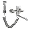 Brushed 304 Stainless Steel Wall-Mounted Kitchen Faucet
