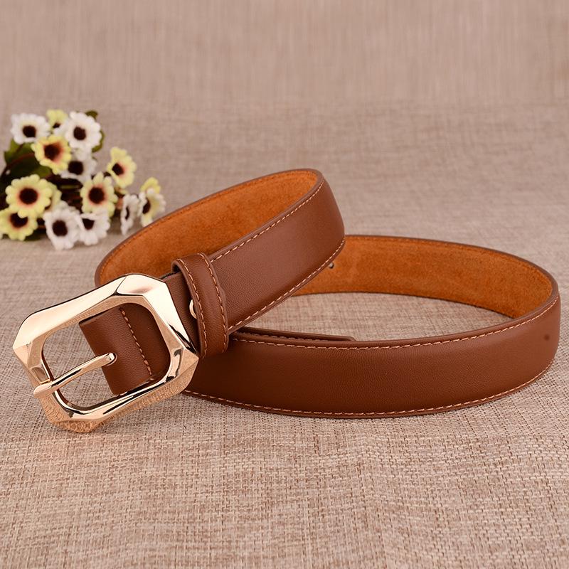 Women's Pin Buckle Leather Belt - New, Stylish & Versatile Korean Casual Cowhide Design