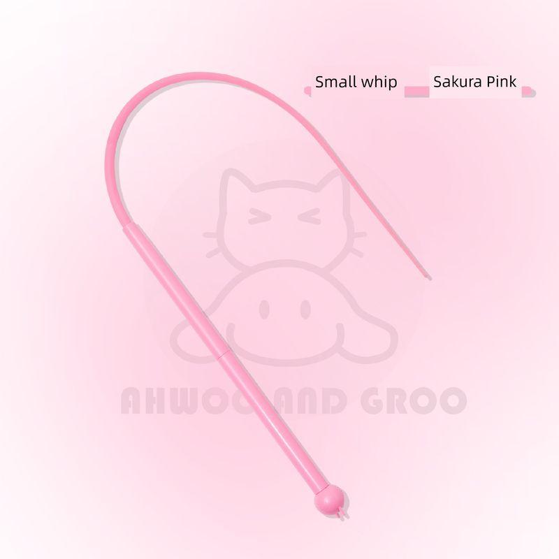 

Mouse Tail Cat Teaser Silicone Cat Toy Cat Teaser Self-Hi Relieving Stuffy Bite-Resistant Kitty Artificial Pet Supplies Sakura pink (replacement head only)
