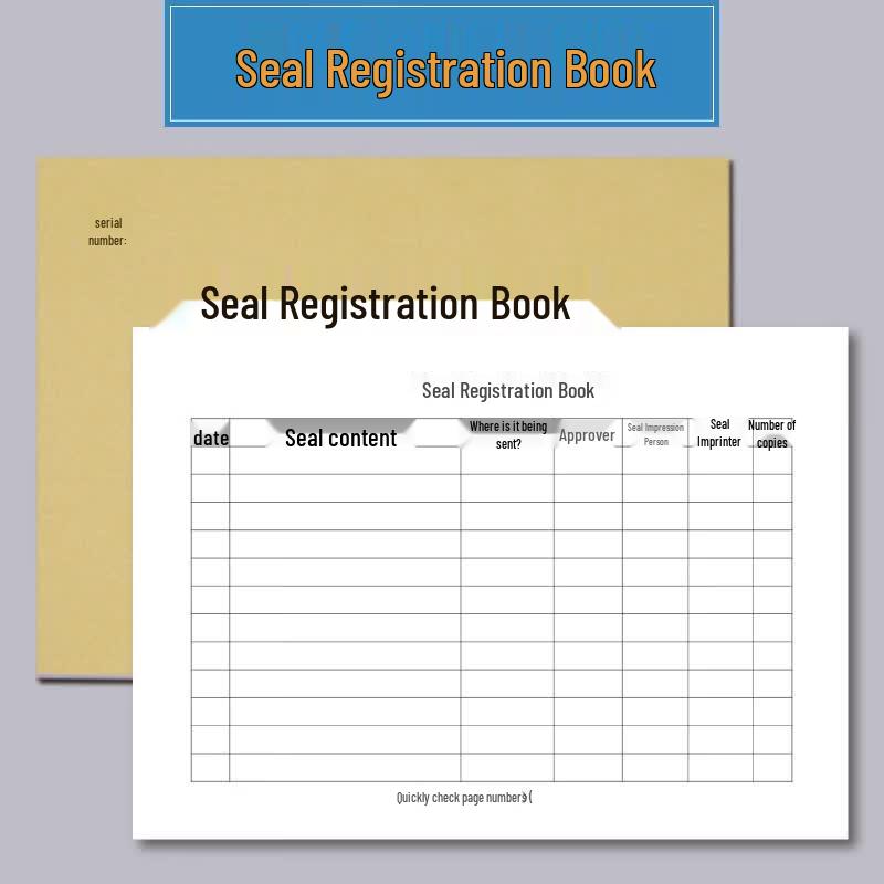 5-Pack Seal Usage Registration Record Books