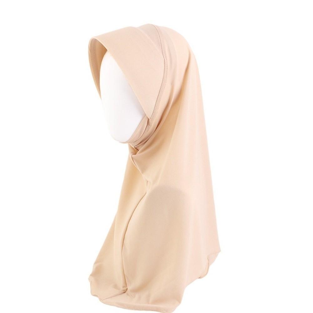 Chiffon Baotou Hat Double Layered Scarf Hat Instant Hijabs Headscarf Hat  Head Wrap