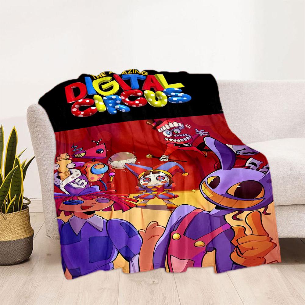 Digital Circus Blanket Warmthful Decor Suitable for Couch Seaside Bedding Four Seasons Universal Modern Style Perfect Gift for Relatives and Friends