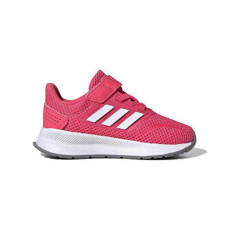 Adidas Neo Runfalcon 1.0 Round Toe Breathable Non-Slip Low-Top Walking Shoes Baby Shoes Pink White EG2227