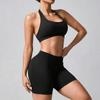 Summer neck high-end sports underwear yoga shorts set, a set of running fitness yoga clothes set for women