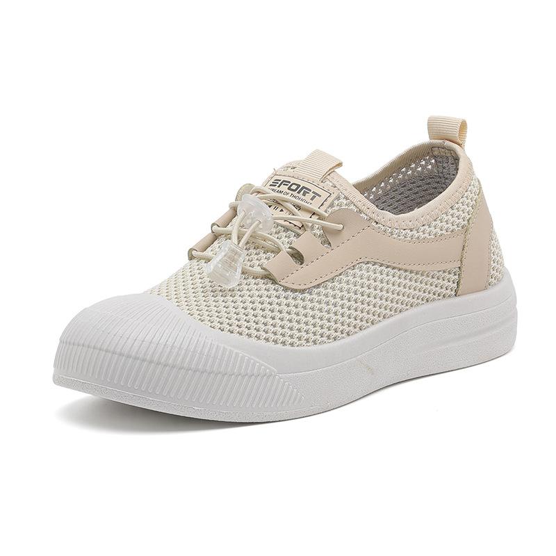 Wiosna i lato damskie buty casualowe z siateczki fly-woven miękka podeszwa lekkie buty studenckie modne wszechstronne buty sportowe damskie buty