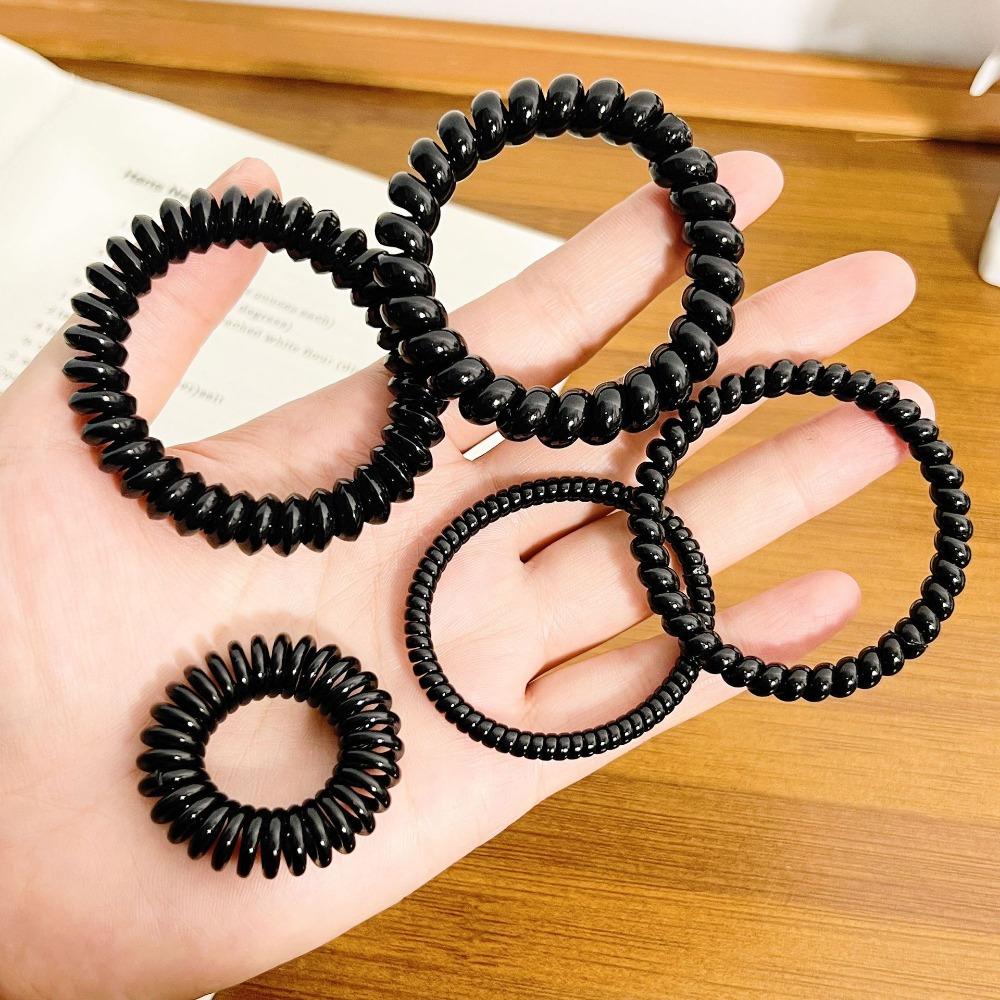 5 Stück Telefonkabel Haargummis für Damen Spiral-Kordel Haarbänder Ohne Beschädigung Haaraccessoires für dickes dünnes Haar