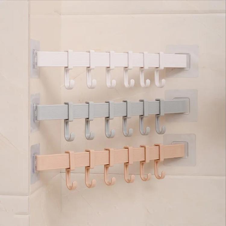 Multifunction Kitchen Storage Hook Cupboard 6 Hook Home Organizer Storage Rack Pantry Chest Tools Towels Hanger Wardrobe Hooks