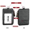 Genuine Leather RFID Blocking Badge Holder Stylish Office ID Case for Women Men Employee Work Card Pouch Business Essential Accessory with Lanyard