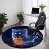 1pc Cat Spirit Office Round Area Rug, Under Office Chairs Bedroom Living Room Home Decor, Room Deco, Available In Various Sizes