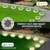 4/8/16PCS Solar Lights Outdoor 8 LED Solar Underground Lamp Spotlight Warm White Solar Buried Light for Yard Garden Lawn Pathway