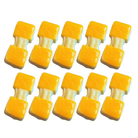 

10Pcs Rice Cake Squeezing Toy Soft Stress Relief Squeeze Toy Realistic Cheese Baked Rice Cake Design for Desk Relax & Gift for Adults 10 pcs
