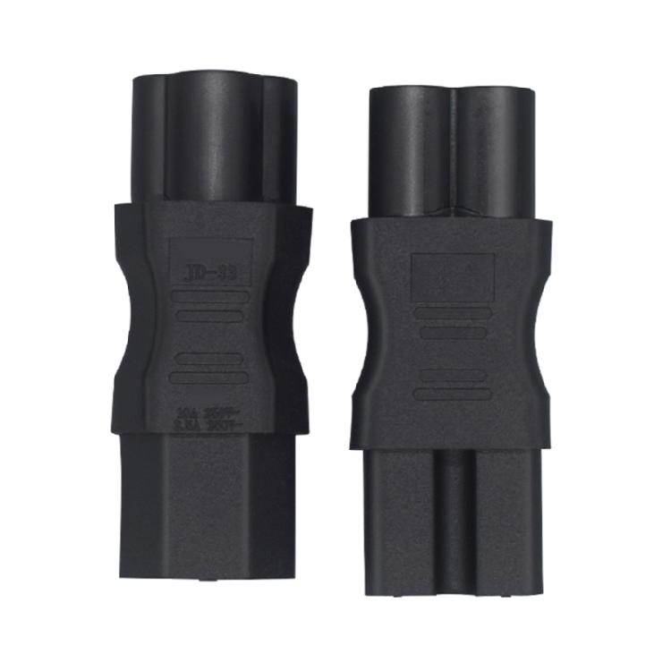 Small PDU Power Adapter, C6 to IEC320 C15 Female Connectors IEC320 C15 to C6 Cloverleaf Power Adapter for Travel Use