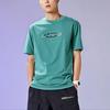 Li Ning Sports Basketball Series All Things Self-Growth Theme Bedrucktes Sport-Kurzarm-T-Shirt Herren Tops Grau See-Blau AHSR367-5