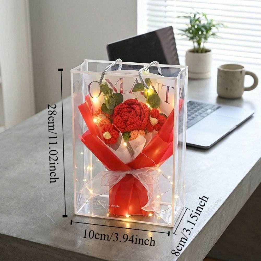 Romantisch Gebreide Rozenbos Chinese Stijl Nepbloem voor Verjaardagscadeau Vriendin