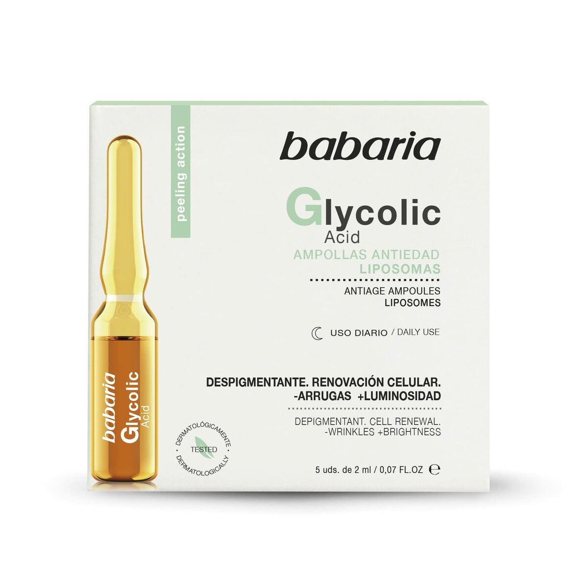 

Ампулы с гликолевой кислотой Babaria (5 х 2 мл)