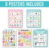 Hadley Designs Sound Wall Classroom Phonics Posters - Syllable Types Posters For Classroom Decor, Long and Short Vowel Sounds Chart, Digraphs and