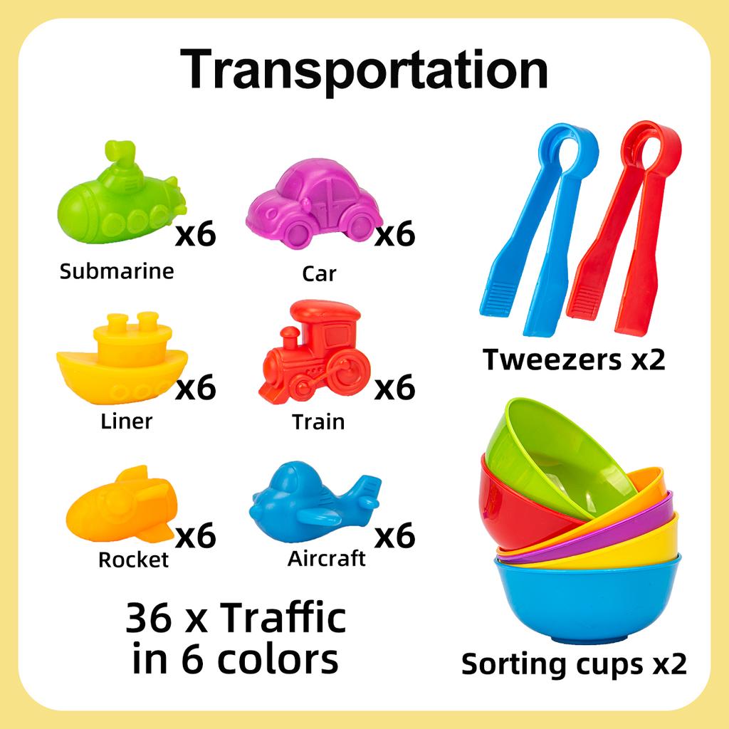 Counting Animal Sorting Toys for Toddlers Preschool Learning Activities for Math Color Cognition Montessori Baby STEM Gift