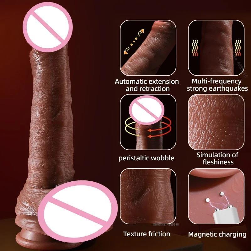 Penis Vibrator Intensely Adult Supplies Masturbator Automatic Thrust Vibration Sexy Toy Dick Masturbation Wank Tools for Women