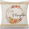 Autumn Harvest Pumpkin Letter Pillow Thanksgiving Flax Pillow Case Home Sofa Pillow Case