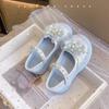 Mädchen Lederschuhe Kinder Prinzessin Kristallschuhe 2025 Herbst neue Mädchen Freizeitschuhe Strass Mädchen Auftrittsschuhe