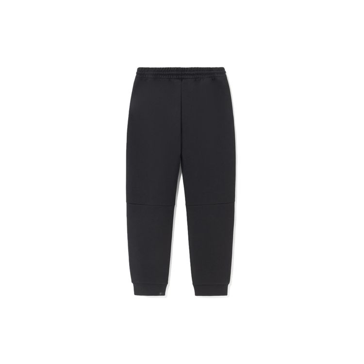 Li-Ning Wade Series Solid Color Cotton Blend Tapered Knit Sports Pants Men Bottoms Black AKLS163-1