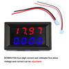 DC 500V 10A Digital Voltmeter Adjustable Voltmeter Ammeter 0.28 Inch 4-Digit Red Blue LED Dual Display Amp Volt Meter Gauge