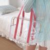 Hot Sale Large Capacity Transparent Jelly Bag Waterproof PVC Tote Transparent Washing Bag Outdoor