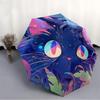 1pc Fantasy Cat Automatic Folding Umbrella - Compact 8-Rib Design, Durable Plastic & Iron, Lightweight for Outdoor Daily Use128