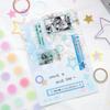 50mm * 2m Kawaii Funkelnder Sandkreis Stern Grunddekoration Stanzaufkleberband DIY Tagebuch Album Scrapbooking Material