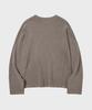 Whoops Garments Washed Overlap Neck Knit Tee [Ash Brown]